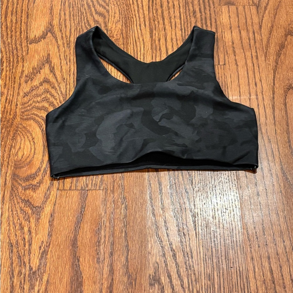 DSG Black Patterned Sports Bra